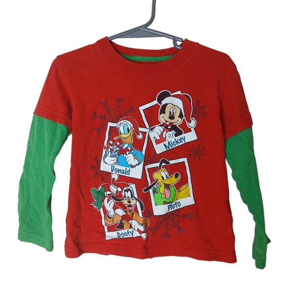 Disney Other - DISNEY 2T Mickeys Christmas Toddler Long Sleeve Like New Goofy Donald Pluto